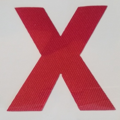 Aplicação Termo-adesiva Letra X