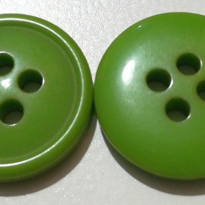 Botão Plástico Verde - 15 mm Pack 12