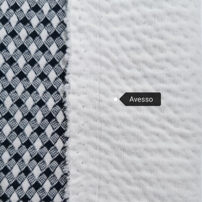 Malha Jacquard Interlock Dupla Face PÉROLA MARINHO