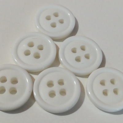 Botão Branco Brilho - 11 mm Pack 12