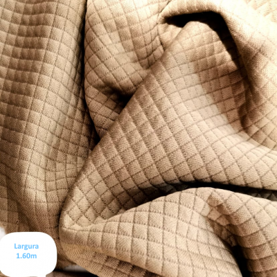 Malha Interlock Jacquard LOSANGOS BEGE