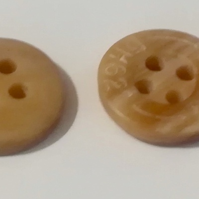 Botão Plástico Bege - 11mm Pack 12