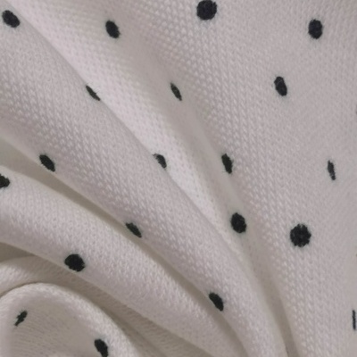 Malha Jersey Interlock algodão POLKA DOT