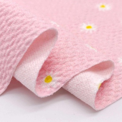 Malha Jersey Jacquard c/ Elastano MARGARIDAS