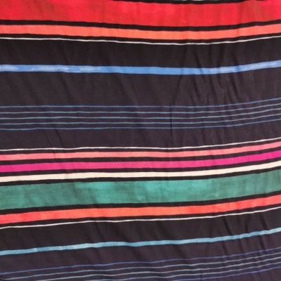 Tecido Algodão MARINHO RISCAS COLORIDAS