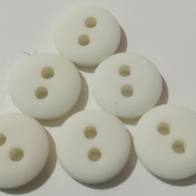 Botão Branco Mate - 10 mm Pack 12