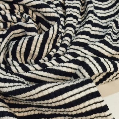 Malha Canelada / Rib RISCAS PRETO & BRANCO