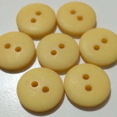 Botão Amarelo Mate -15 mm Pack 12