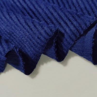 Malha Peluche (tipo veludo) Canelado c/ Elastano BLUE