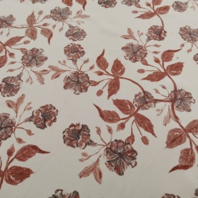 Tecido Voile BROWN FLOWER