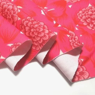 Malha Jersey Licra FLOR ROSA