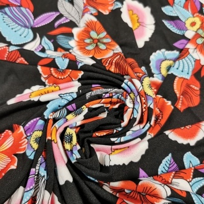 Malha Jersey Poliamida c/ Elastano PRETO & VERMELHO