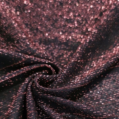 Malha Jersey Interlock c/ Lurex PRETO/BRONZE