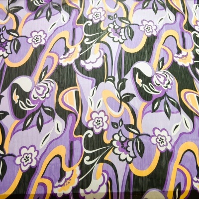 Tecido Chiffon FLORIDO LILÁS