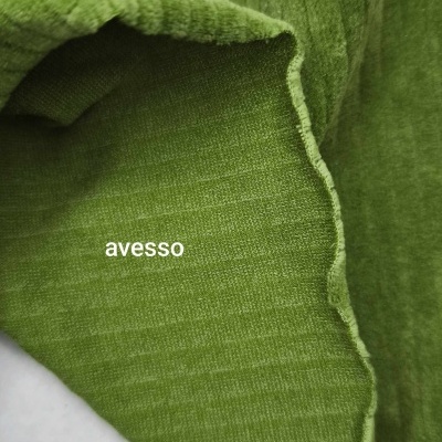 Malha Peluche (tipo veludo) Jacquard c/elastano GREEN LIME