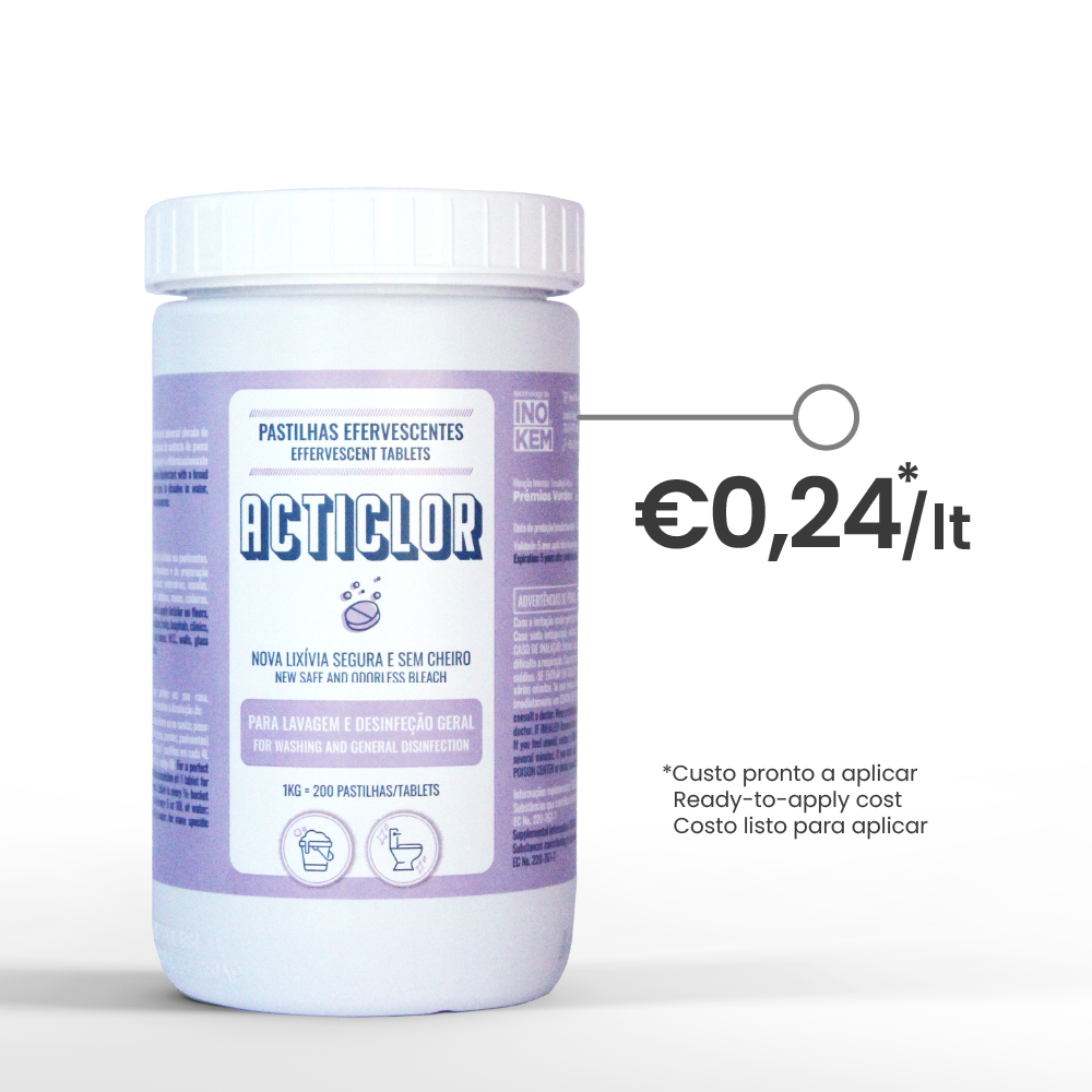 Pastilhas Acticlor - Nova geração de lixívia - 200 uni Pastilhas Acticlor - Nova geração de lixívia - 200 uni