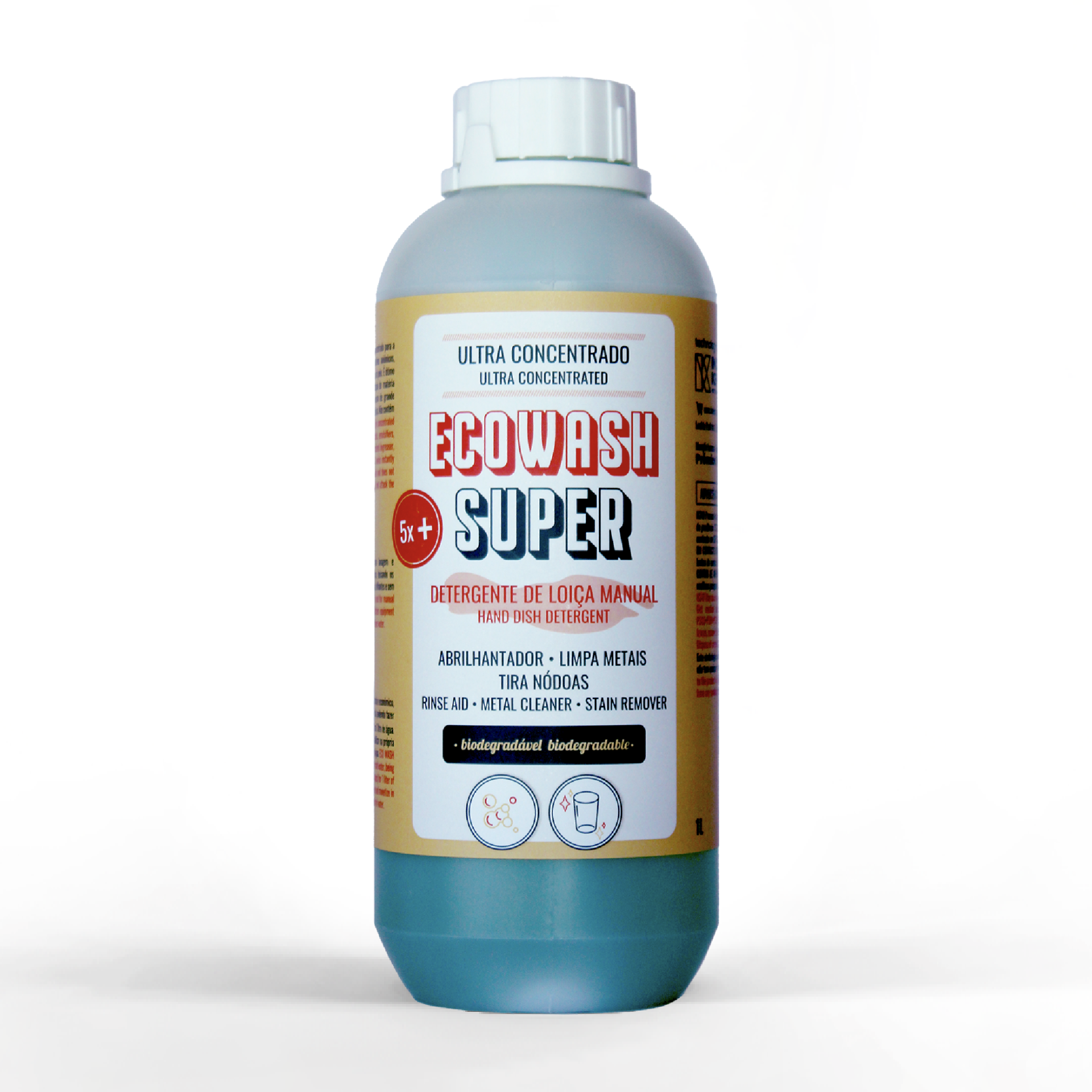 Detergente de loiça hipoalergénico - ECOWASH SUPER Detergente de loiça hipoalergénico - ECOWASH SUPER