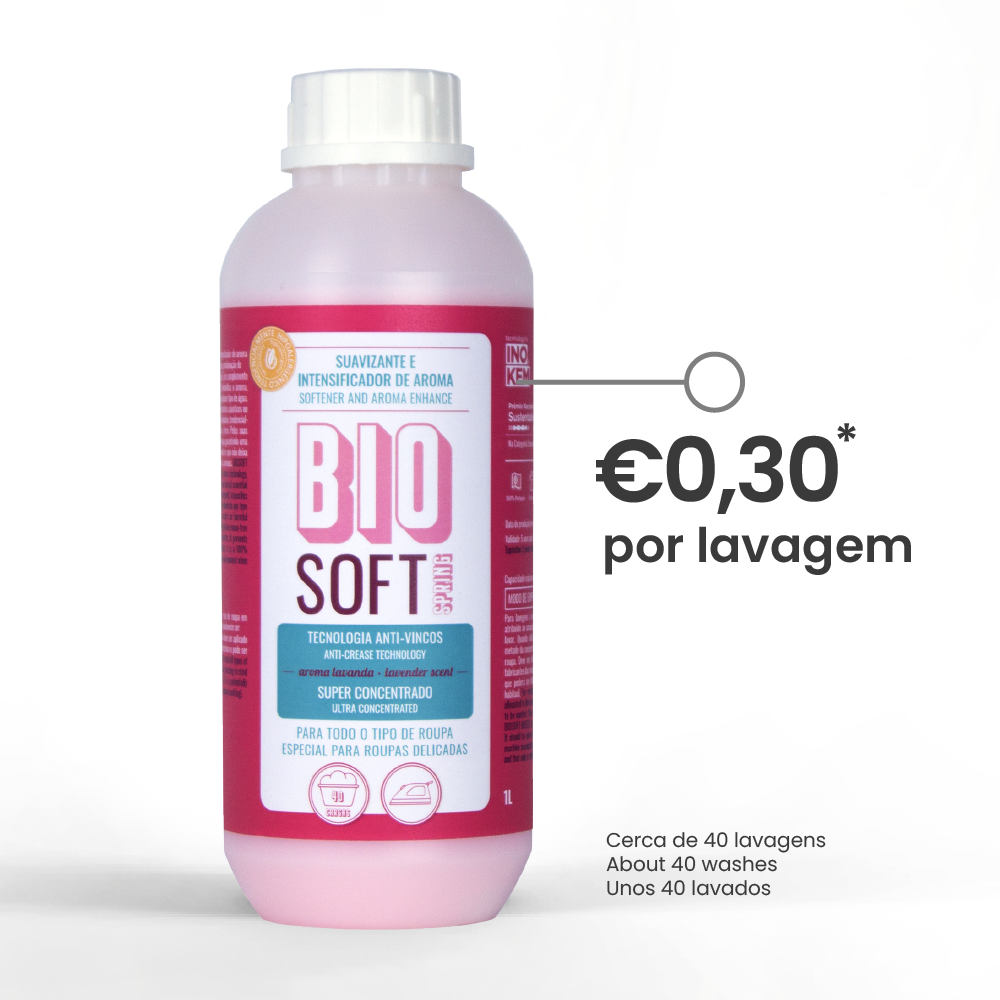 Intensificador de perfume e anti-vincos para roupa- BIOSOFT SPRING (lavanda) Intensificador de perfume e anti-vincos para roupa- BIOSOFT SPRING (lavanda)