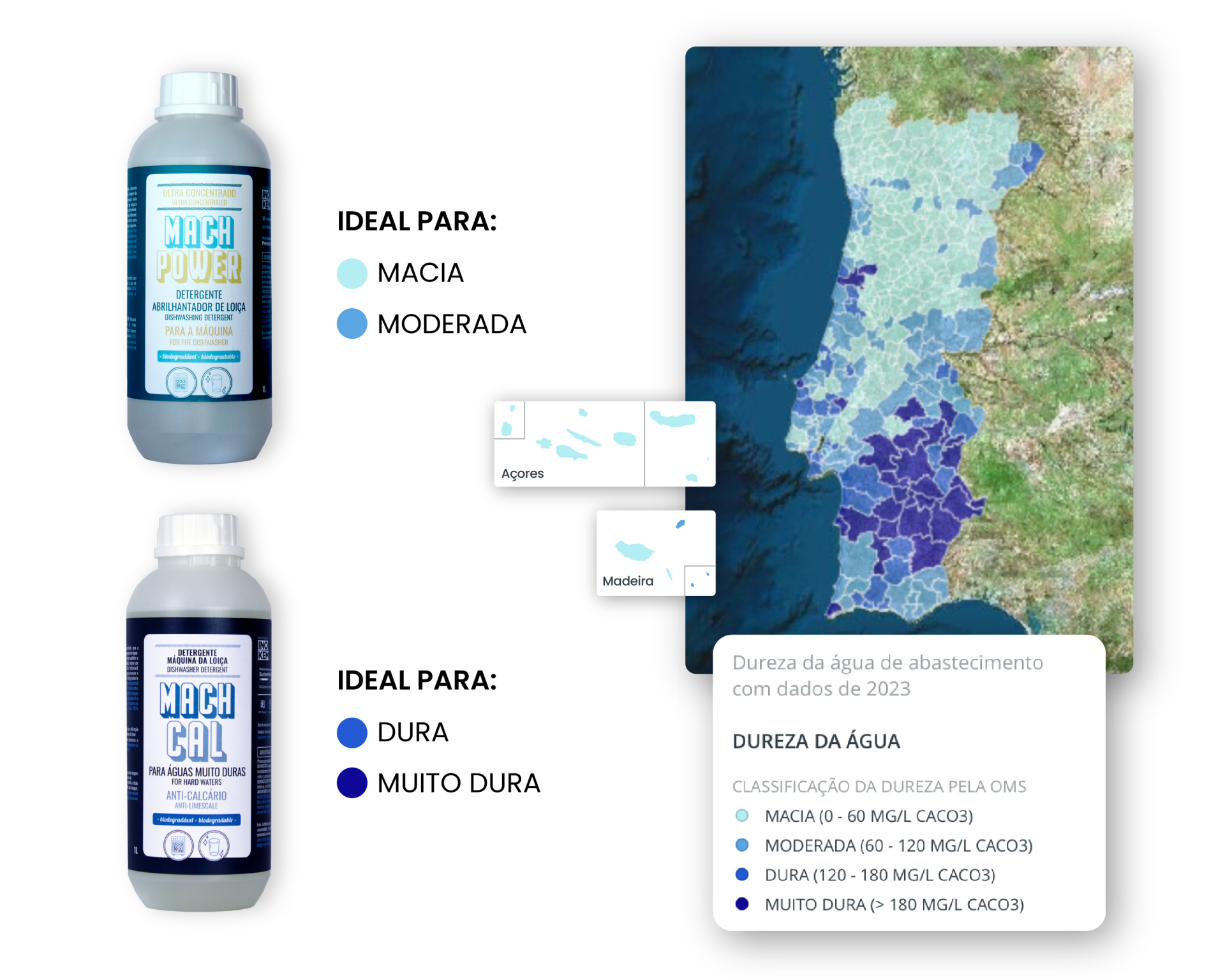 Detergente máquina da loiça com anti-calcário - MACH POWER Detergente máquina da loiça com anti-calcário - MACH POWER