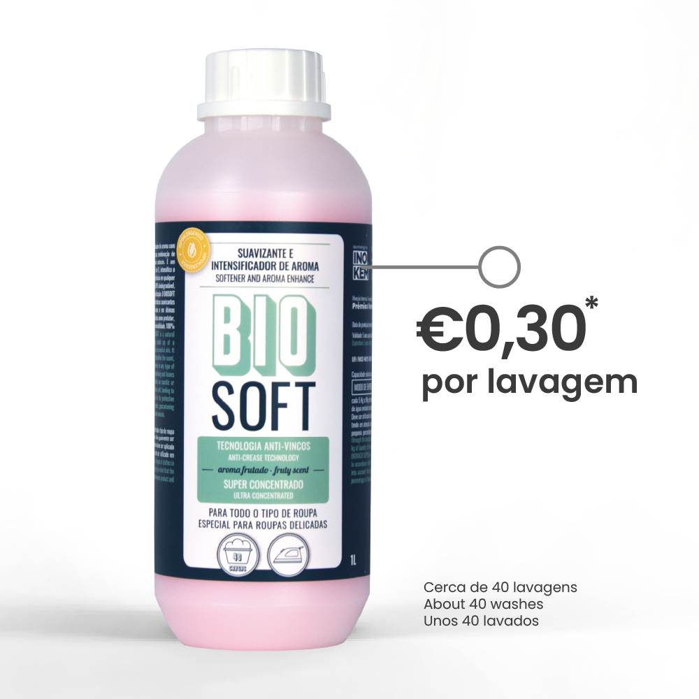Intensificador de perfume e anti-vincos para roupa - BIOSOFT aroma original (frutado) Intensificador de perfume e anti-vincos para roupa - BIOSOFT aroma original (frutado)
