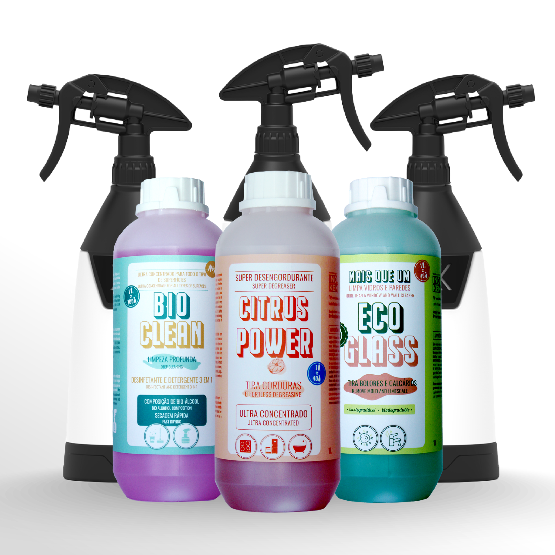 Kit Iniciação limpeza Inokem - Bio Clean | Citrus Power | Eco Glass | 3 Pul Black Kit Iniciação limpeza Inokem - Bio Clean | Citrus Power | Eco Glass | 3 Pul Black