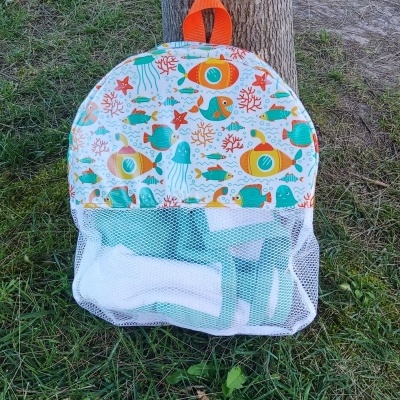 Mochila para brinquedos de praia