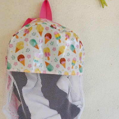 Mochila para brinquedos de praia