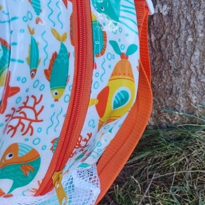 Mochila para brinquedos de praia