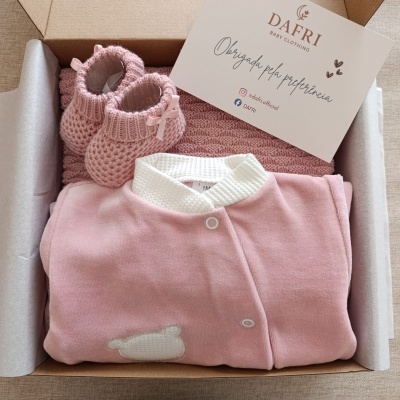 BOX ursinho - rosa velho (Personalizável)