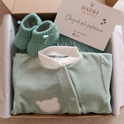 BOX ursinho - verde (Personalizável)