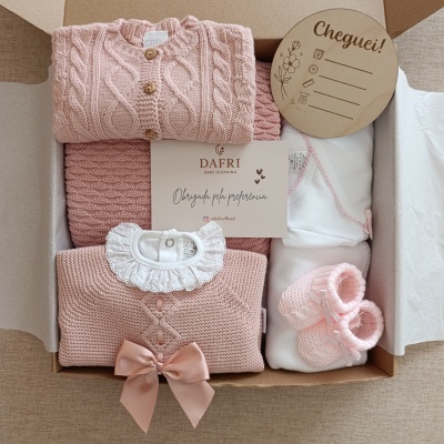 Box completa - laço rosa