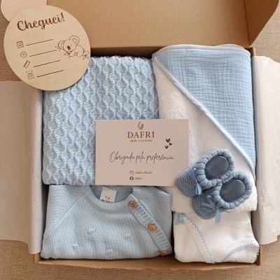 Box pompom - azul claro