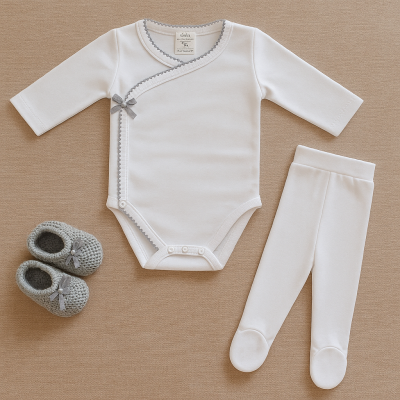 Body trespasse e calças - cinzento