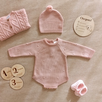 Fofo e gorro - rosa velho