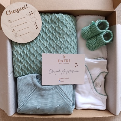 Box pompom - verde água