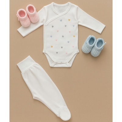 Body trespasse e calças - corações