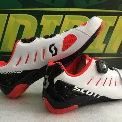 SAPATOS SCOTT ESTRADA TEAM BOA - Branco/Vermelho Neon