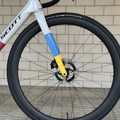 BICICLETA ESTRADA SCOTT ADDICT RC PRO - BELUGA GREY/SEASHORE GREEN