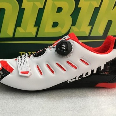 SAPATOS SCOTT ESTRADA TEAM BOA - Branco/Vermelho Neon