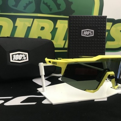 OCULOS 100% SPEEDCRAFT BANANALENTE GREY GREEN LENS