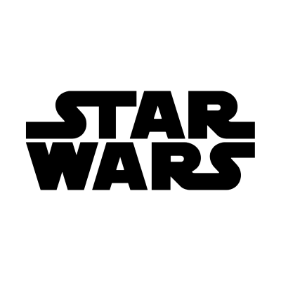 Logótipo preto e branco de STAR WARS