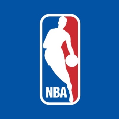 Logótipo oficial da NBA com jogador de basquetebol e as letras NBA