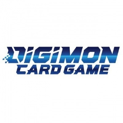 Logótipo azul do jogo de cartas DIGIMON CARD GAME
