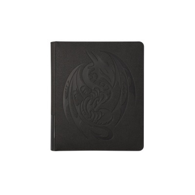 Carteira preta com design de dragão em relevo