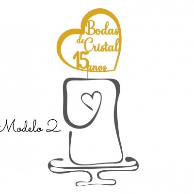 Topo de bolo "Bodas" personalizado