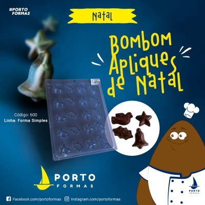Forma para chocolate enfeites de Natal