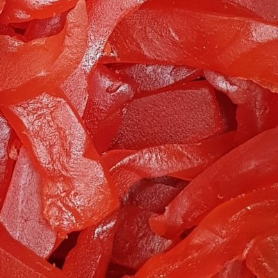 Abóbora cristalizada vermelha