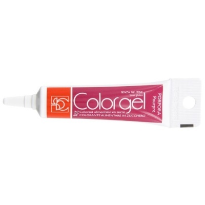 Tubo de gel corante alimentar Colorgel púrpura 20g