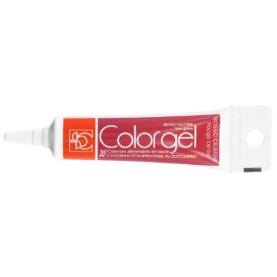Tubo de corante alimentar em gel vermelho Colorgel