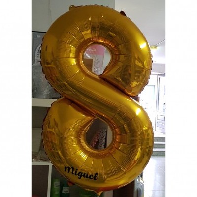 Balão número com enchimento